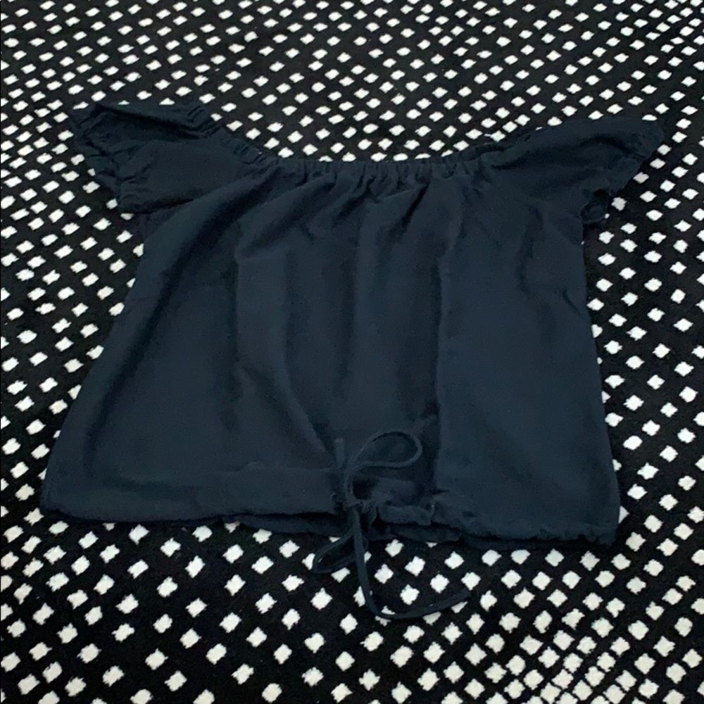 Black off the shoulder top